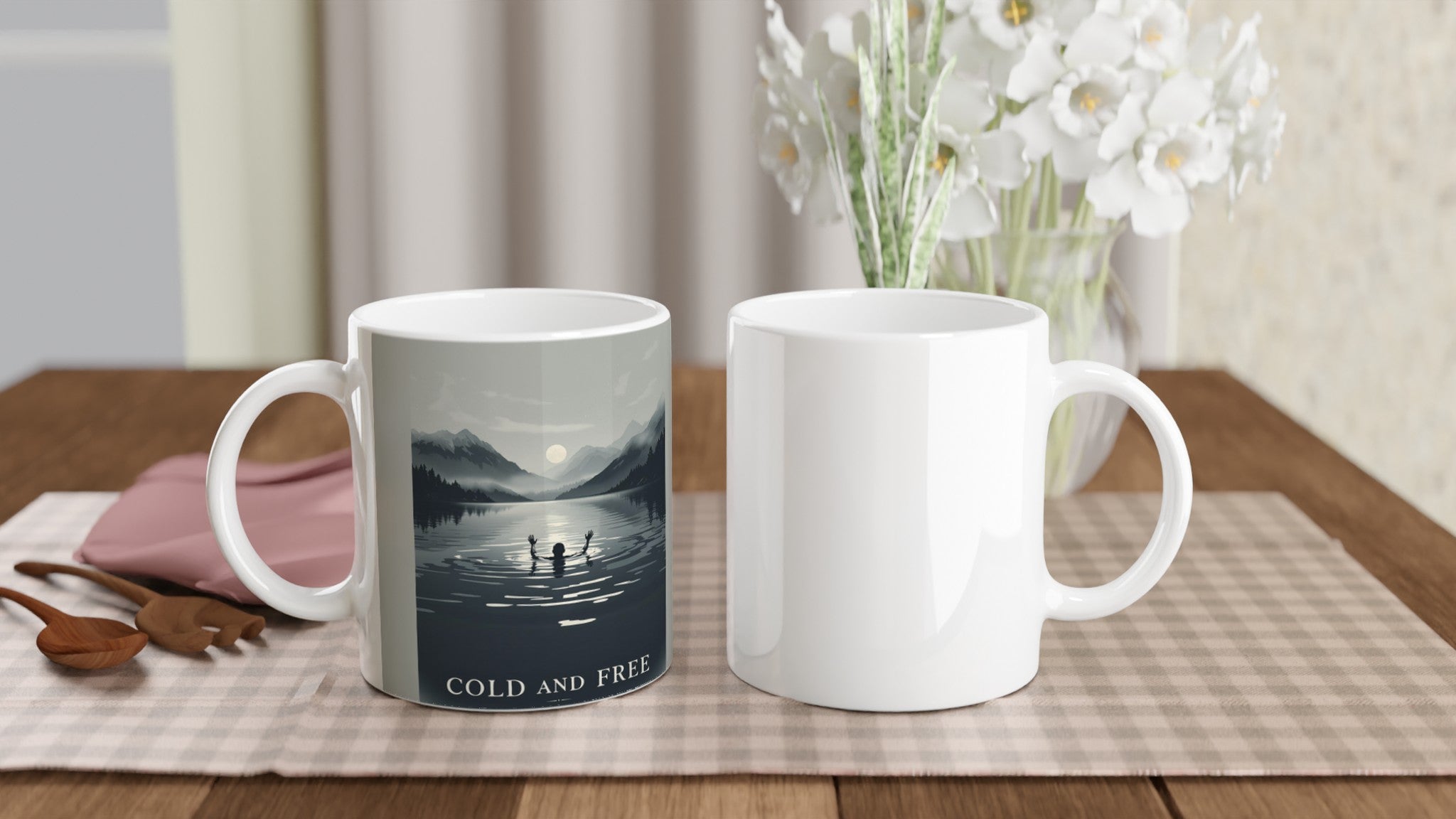 Wild Swimming Loch Mug — detail view | Wild Thread Co