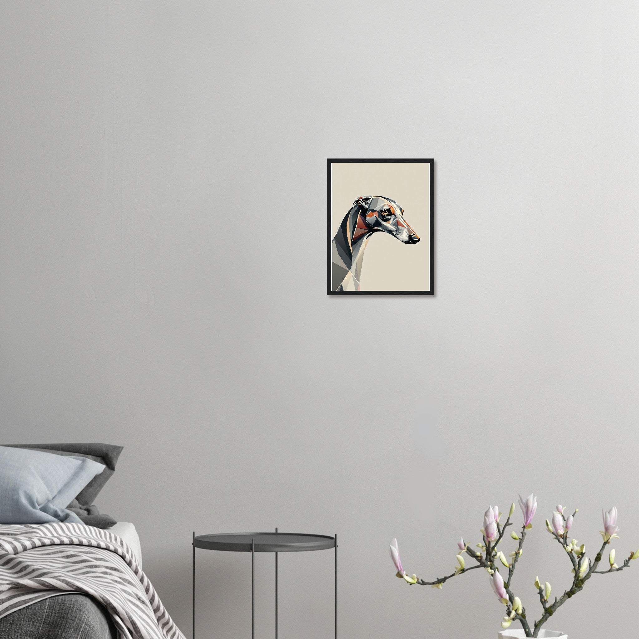 Greyhound Art Deco Framed Art Print — detail view | Wild Thread Co