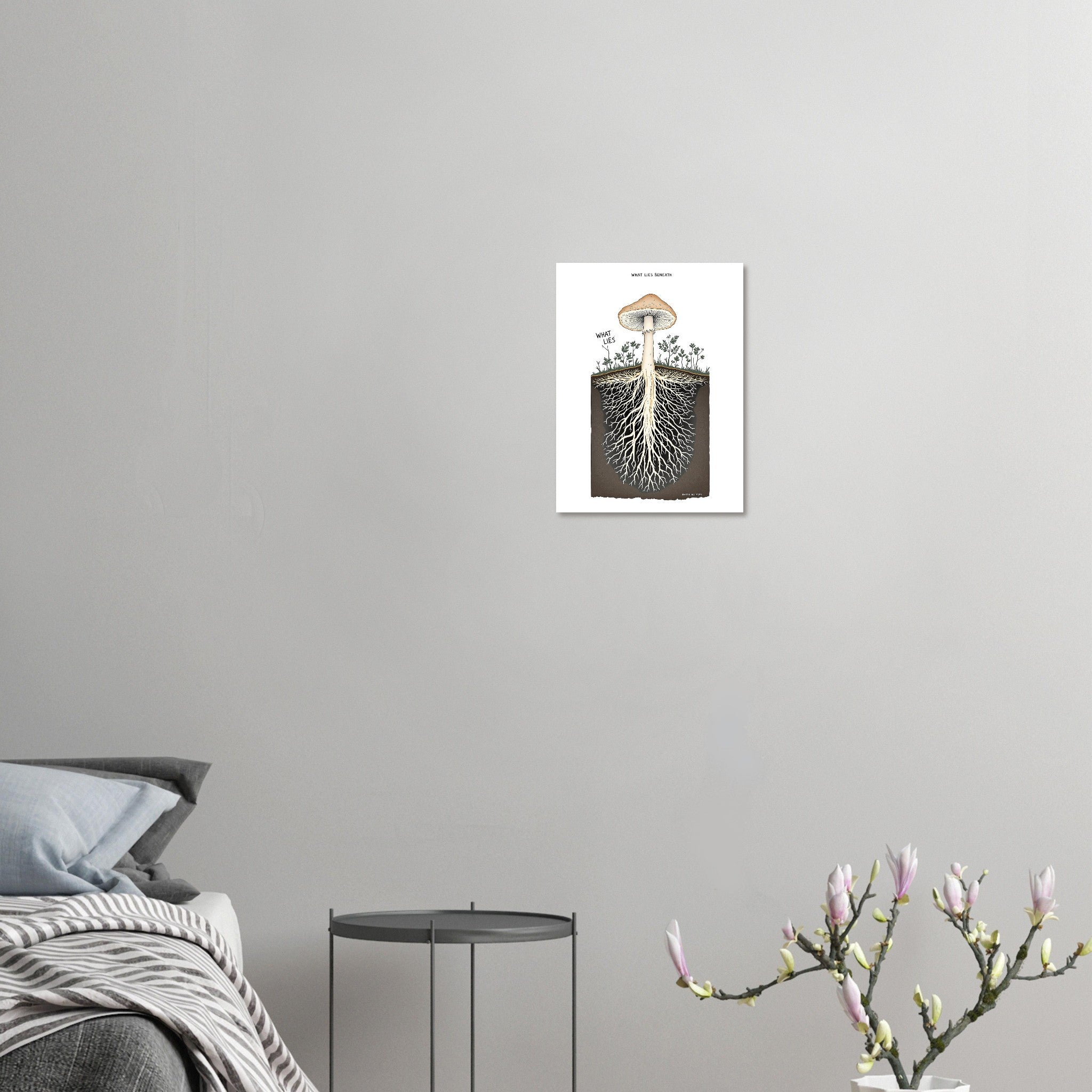 Mycelium Network Cross-Section Art Print Art Print — detail view | Wild Thread Co