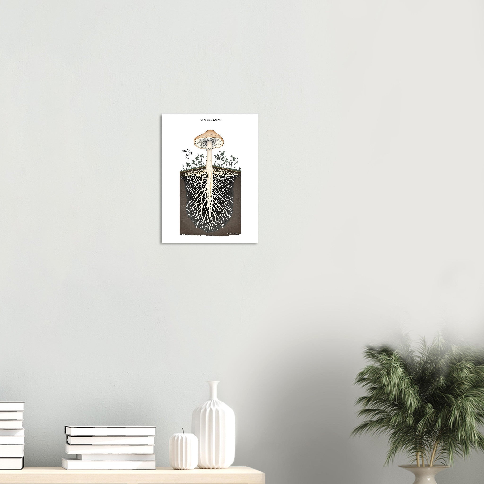 Mycelium Network Cross-Section Art Print Art Print — detail view | Wild Thread Co