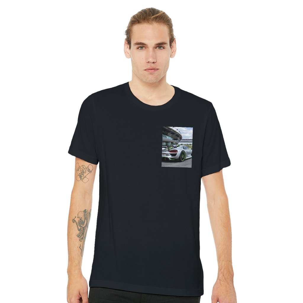 Porsche 918 Spyder T-Shirt — detail view | Wild Thread Co