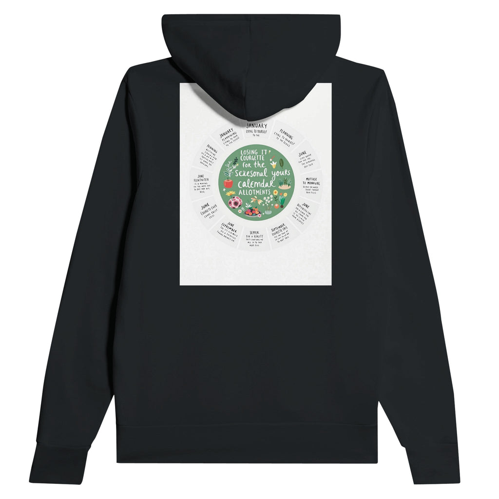 Allotment Seasonal Calendar Hoodie | Gardening Gift for Vegetable Growers - Wild Thread Co