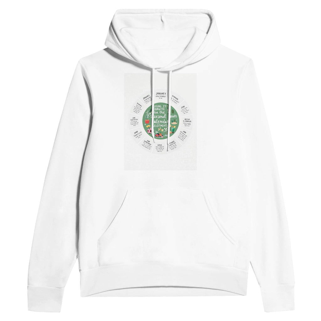 Allotment Seasonal Calendar Hoodie | Gardening Gift for Vegetable Growers - Wild Thread Co