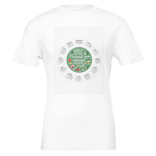 Allotment Seasonal Calendar T-Shirt | Gardening Gift for Vegetable Growers - Wild Thread Co