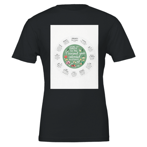 Allotment Seasonal Calendar T-Shirt | Gardening Gift for Vegetable Growers - Wild Thread Co