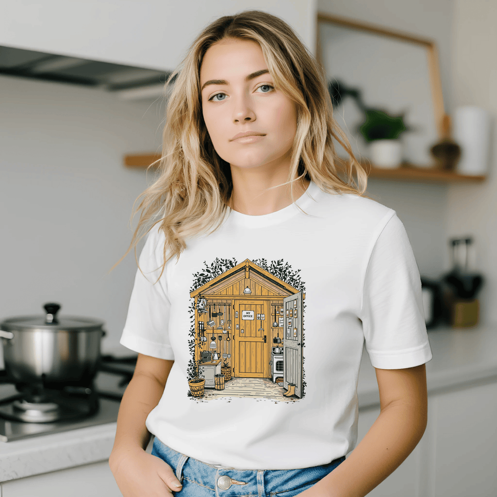 Allotment Shed Sanctuary T-Shirt | Gardener Gift UK - Wild Thread Co