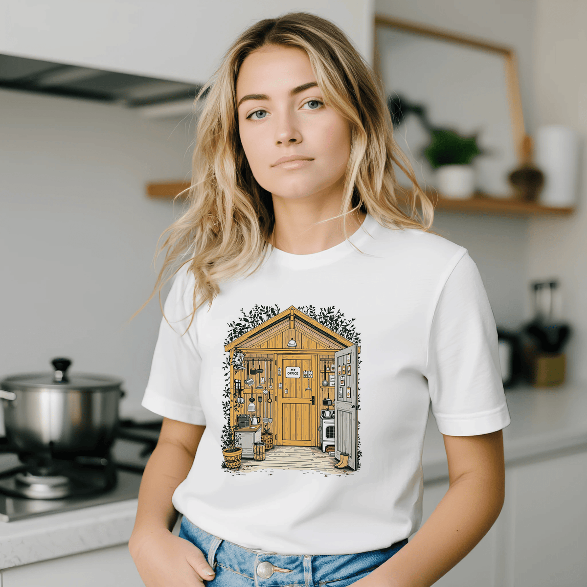 Allotment Shed Sanctuary T-Shirt | Gardener Gift UK - Wild Thread Co