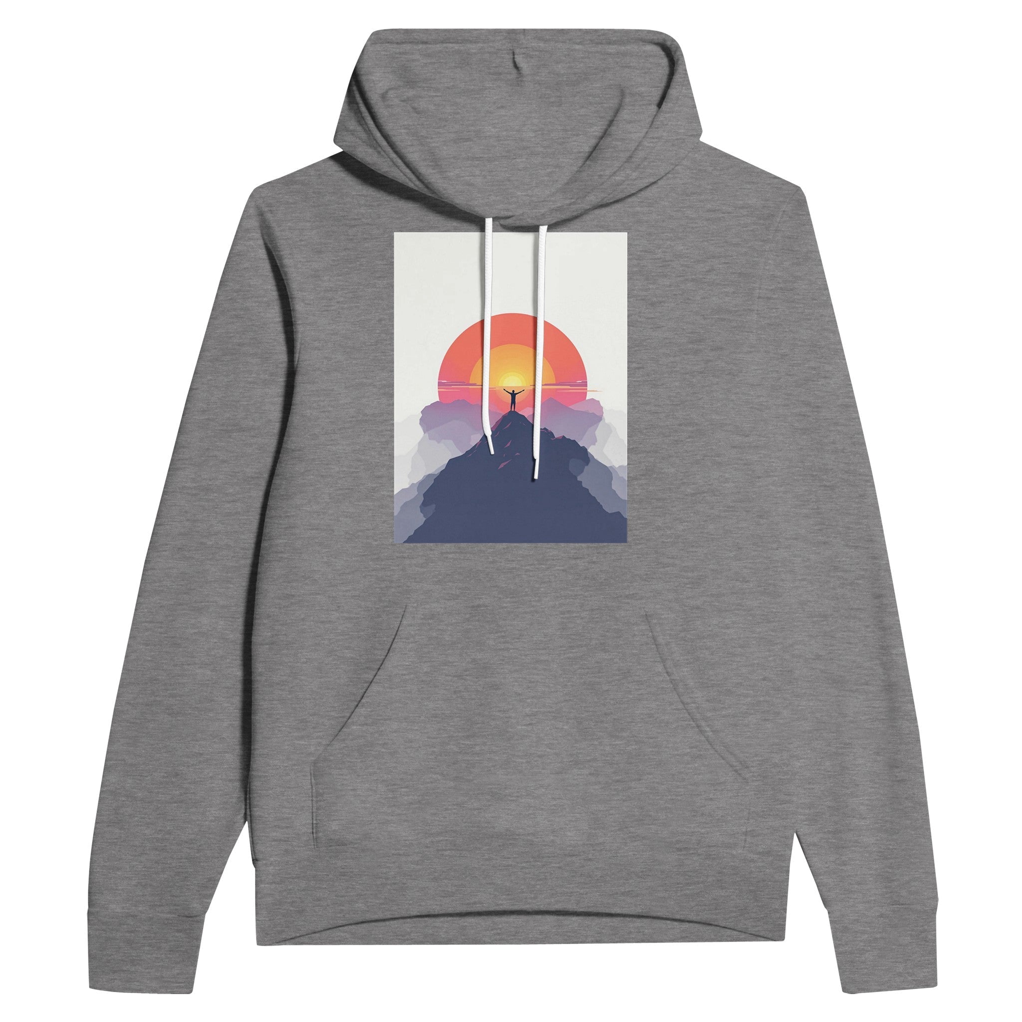 Alpenglow Sunrise Mountain Hoodie | First Light Outdoor Gift - Wild Thread Co