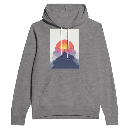 Alpenglow Sunrise Mountain Hoodie | First Light Outdoor Gift - Wild Thread Co