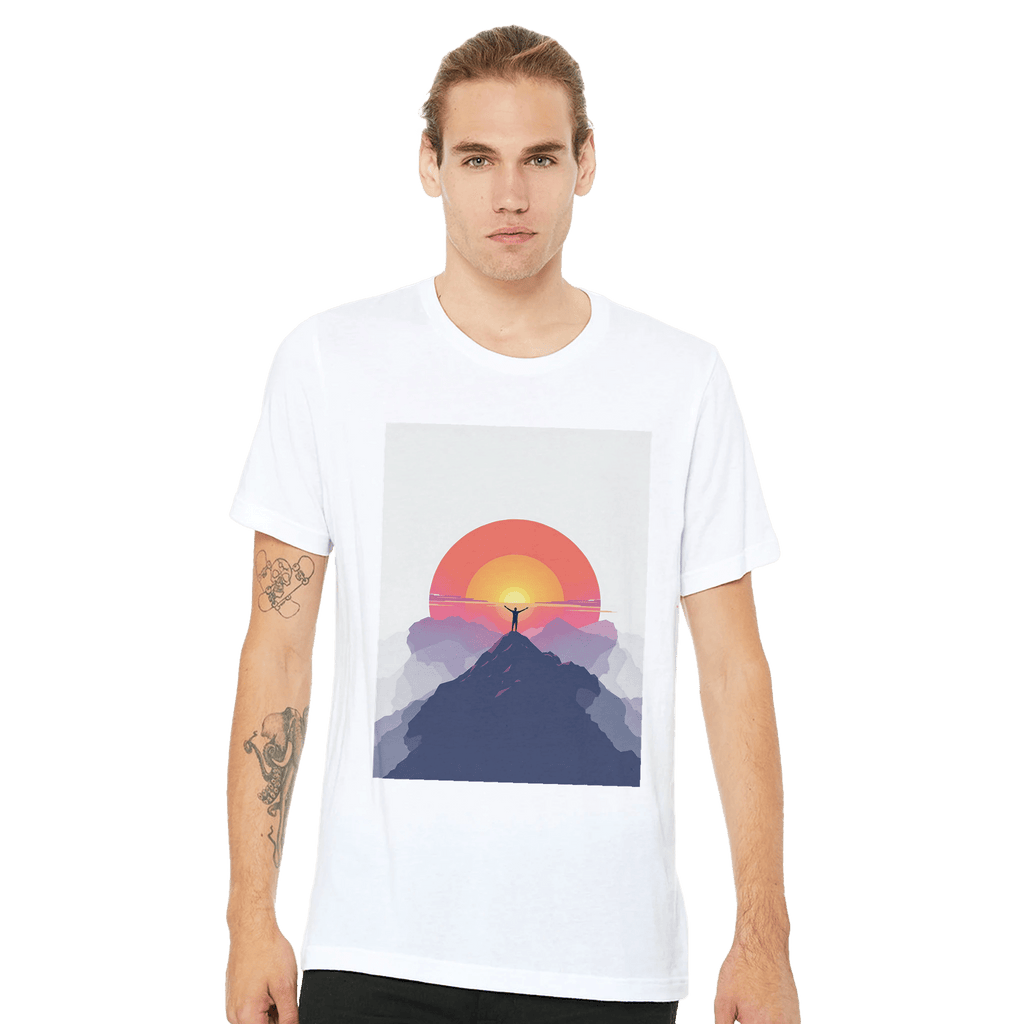 Alpenglow Sunrise Mountain T-Shirt | First Light Outdoor Gift - Wild Thread Co