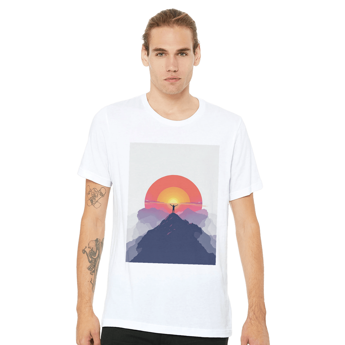 Alpenglow Sunrise Mountain T-Shirt | First Light Outdoor Gift - Wild Thread Co