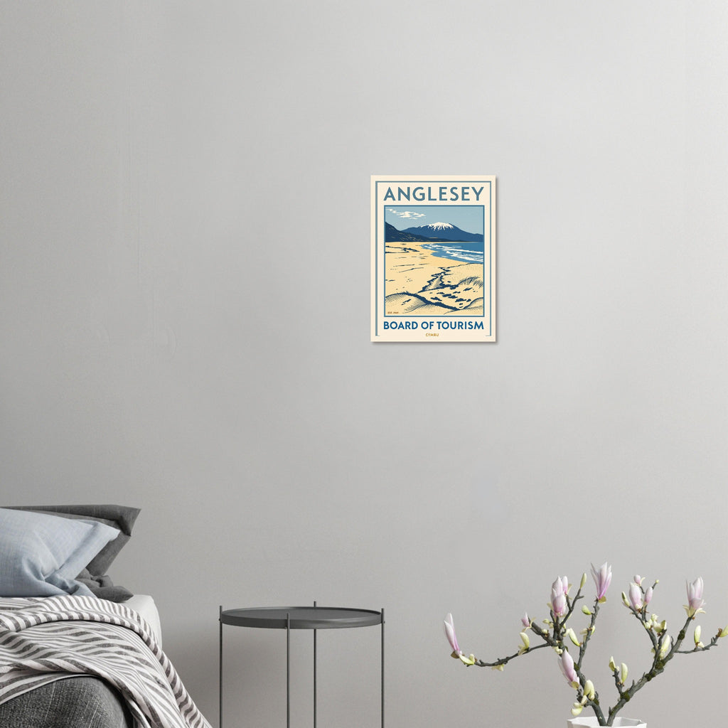 Anglesey Vintage Travel Art Wall Art UK Art Print Poster Wall Art UK UK Gift Art Print — detail view | Wild Thread Co