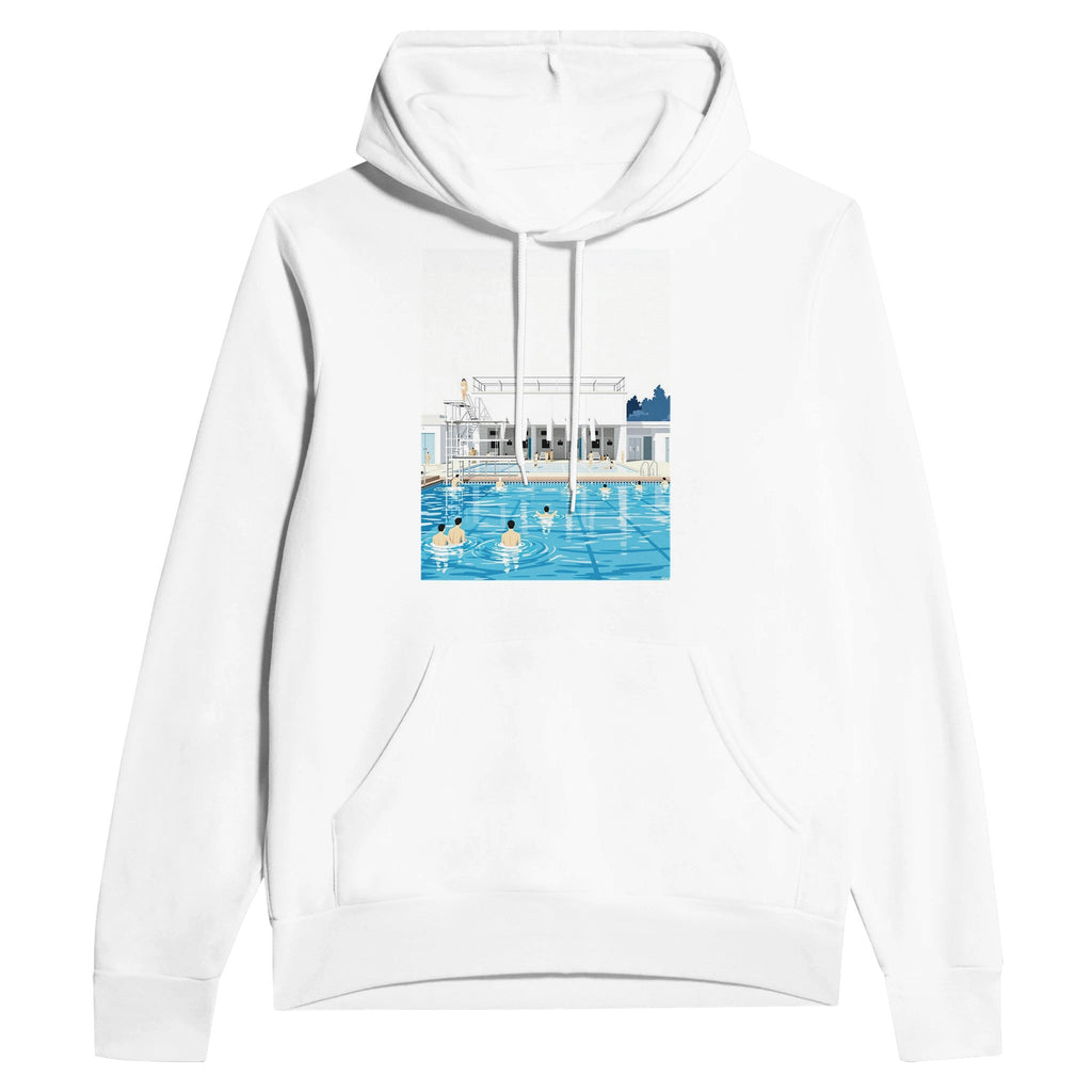 Art Deco Lido Hoodie | Outdoor Swimming Gift | Vintage Pool Hoodie - Wild Thread Co