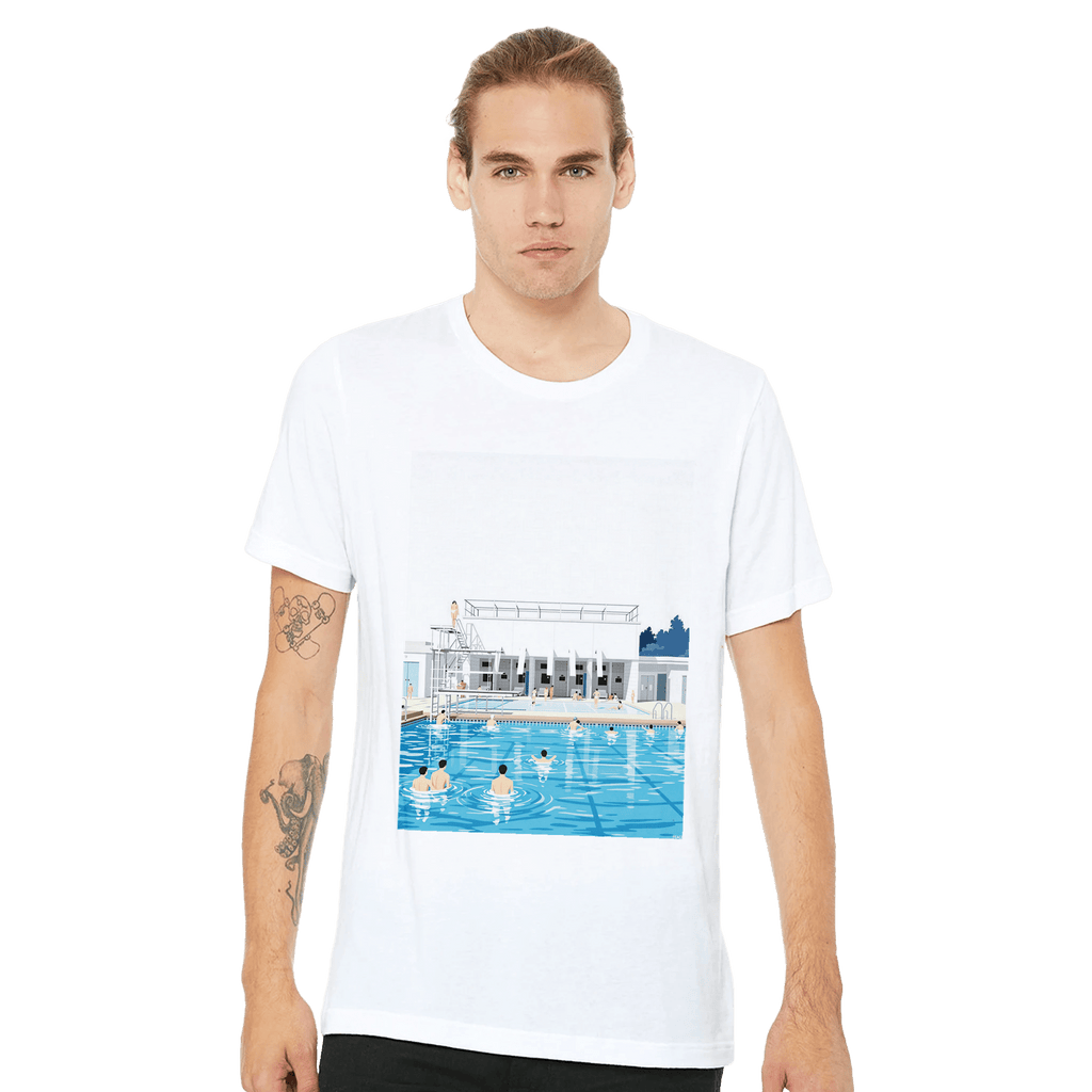 Art Deco Lido Tee | Outdoor Swimming Gift | Vintage Pool Shirt - Wild Thread Co