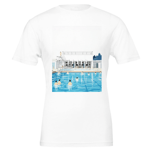 Art Deco Lido Tee | Outdoor Swimming Gift | Vintage Pool Shirt - Wild Thread Co