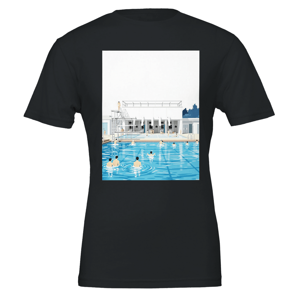 Art Deco Lido Tee | Outdoor Swimming Gift | Vintage Pool Shirt - Wild Thread Co