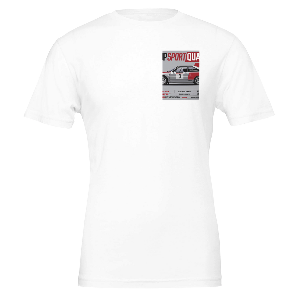 Audi Quattro S1 Group B Spec | T-Shirt | Garage Workshop Wall Art - Wild Thread Co