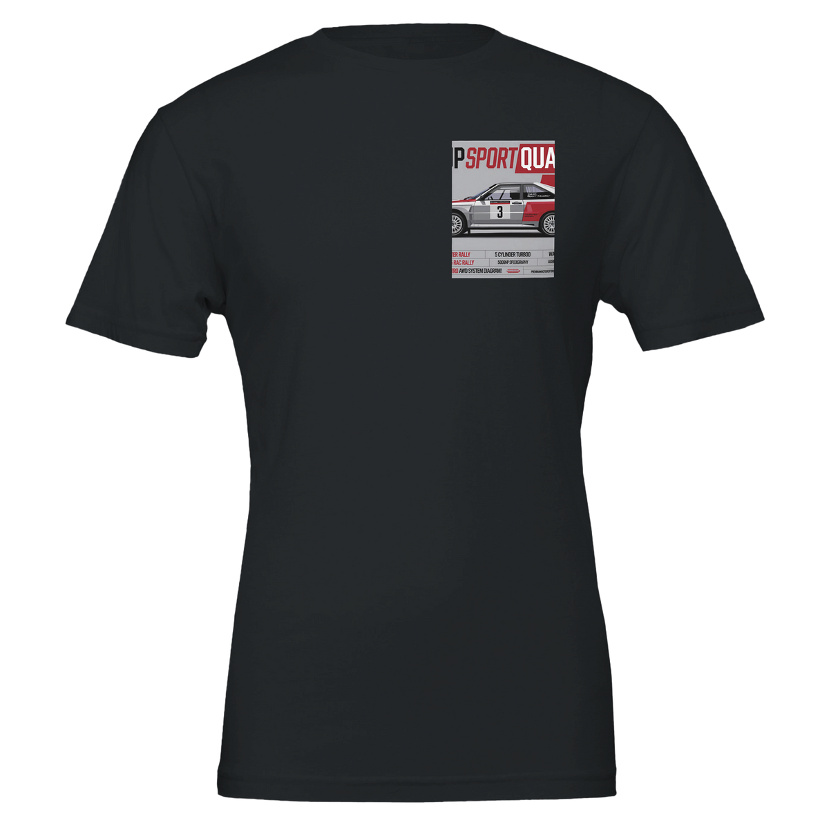 Audi Quattro S1 Group B Spec | T-Shirt | Garage Workshop Wall Art - Wild Thread Co
