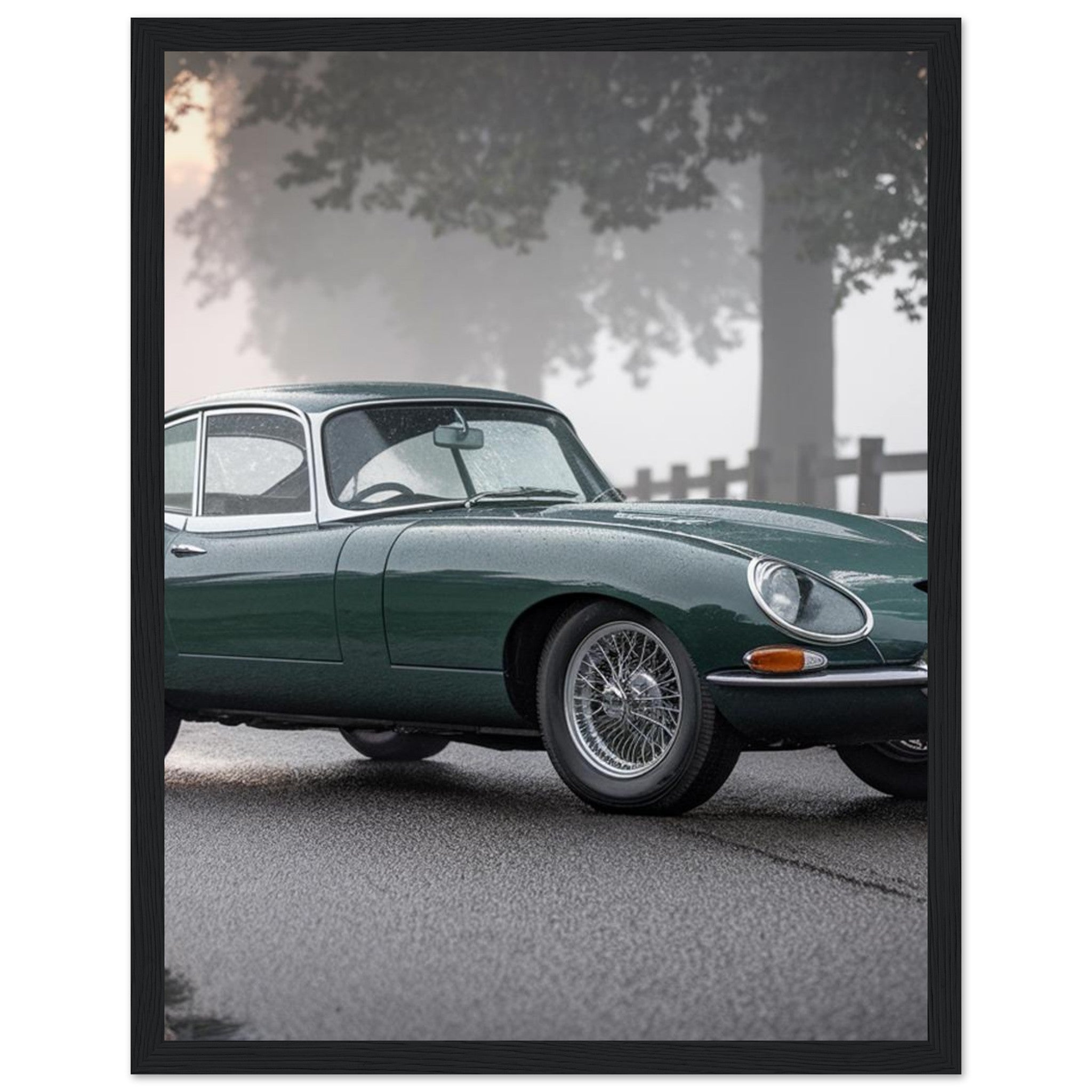 E-type Jaguar Profile — Framed Art Print | Wild Thread Co UK