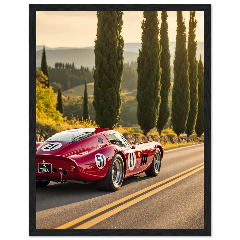 Ferrari 250 Gto Framed Art Print — detail view | Wild Thread Co