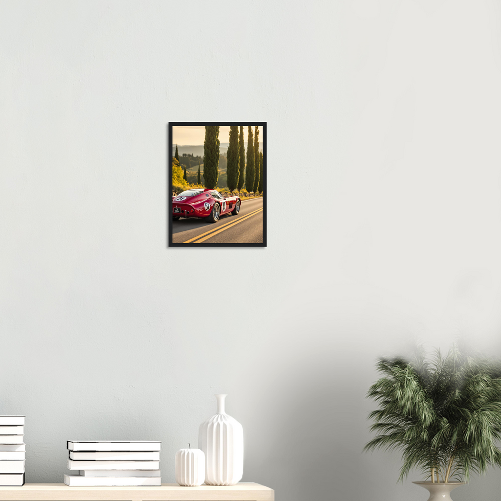 Ferrari 250 Gto Framed Art Print — detail view | Wild Thread Co