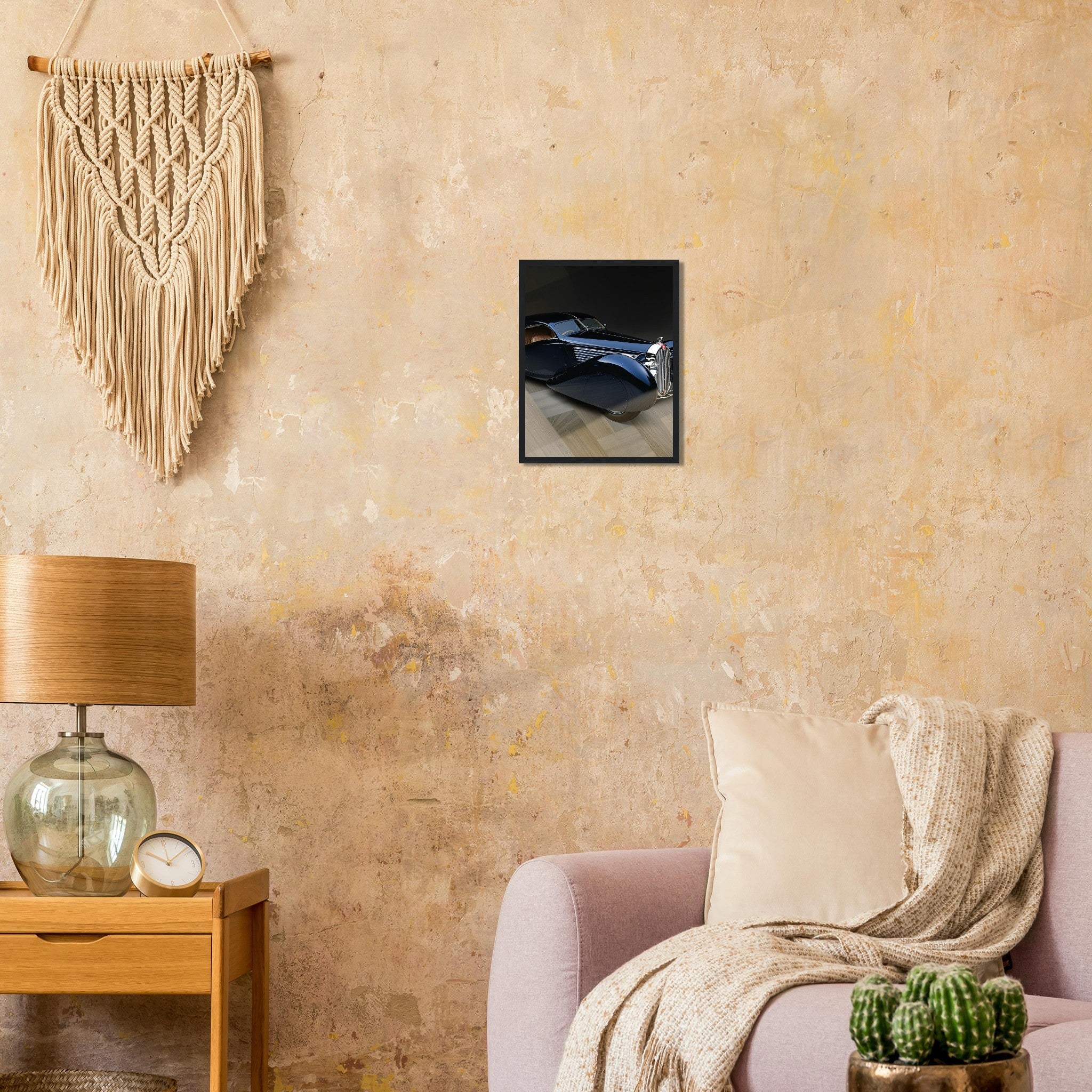 Bugatti Type 57 Framed Art Print — detail view | Wild Thread Co