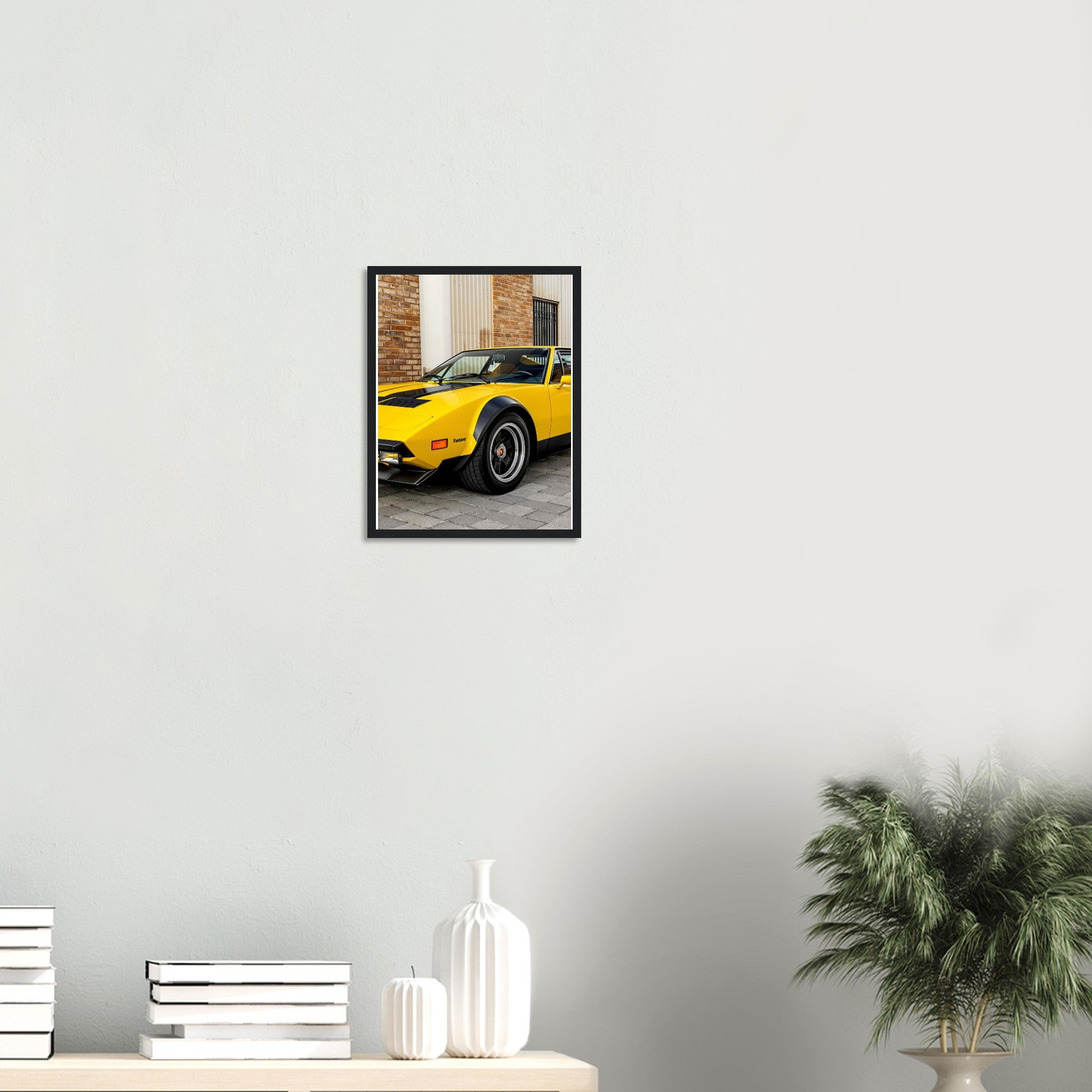 De Tomaso Pantera Framed Art Print — detail view | Wild Thread Co
