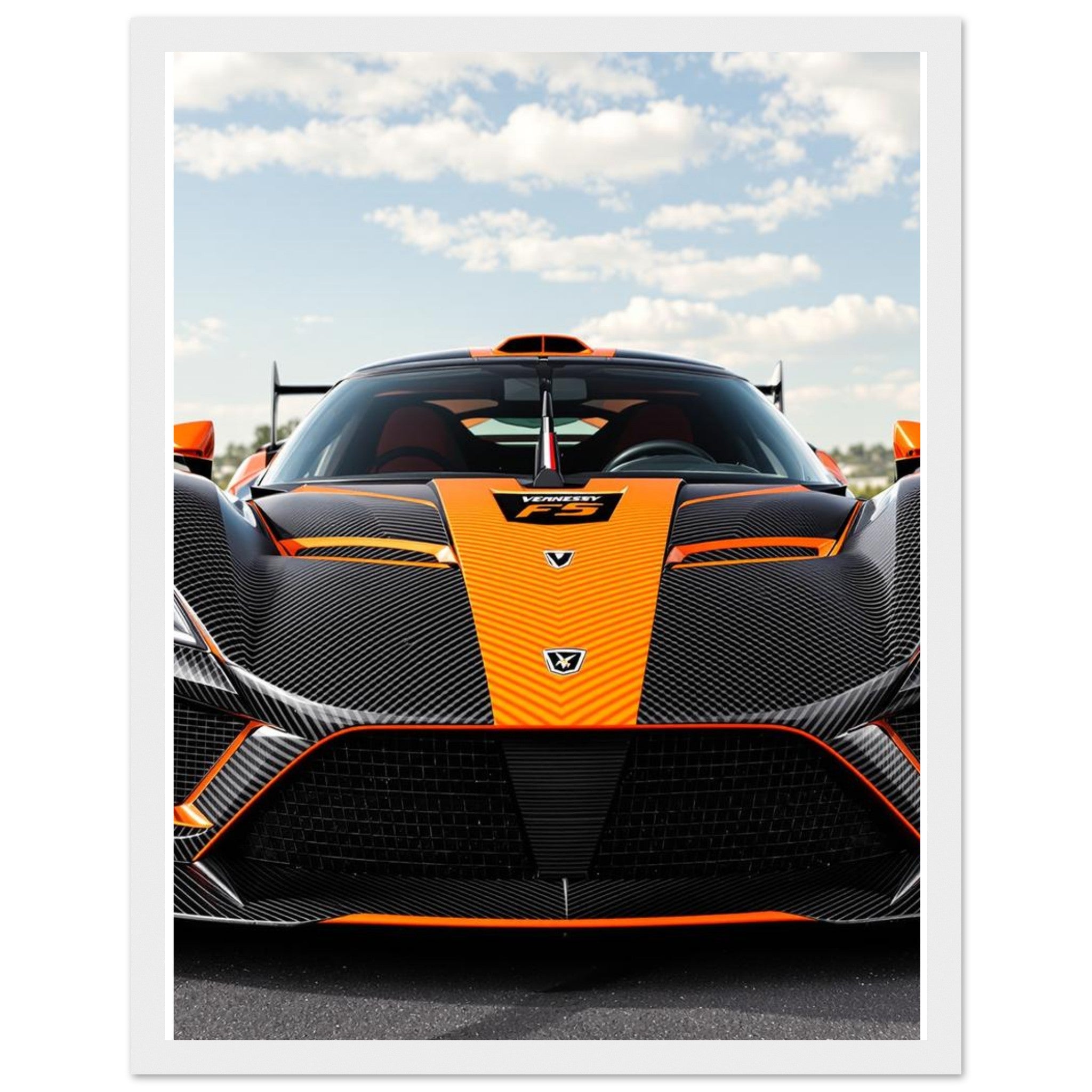 Hennessey Venom F5 Framed Art Print — detail view | Wild Thread Co