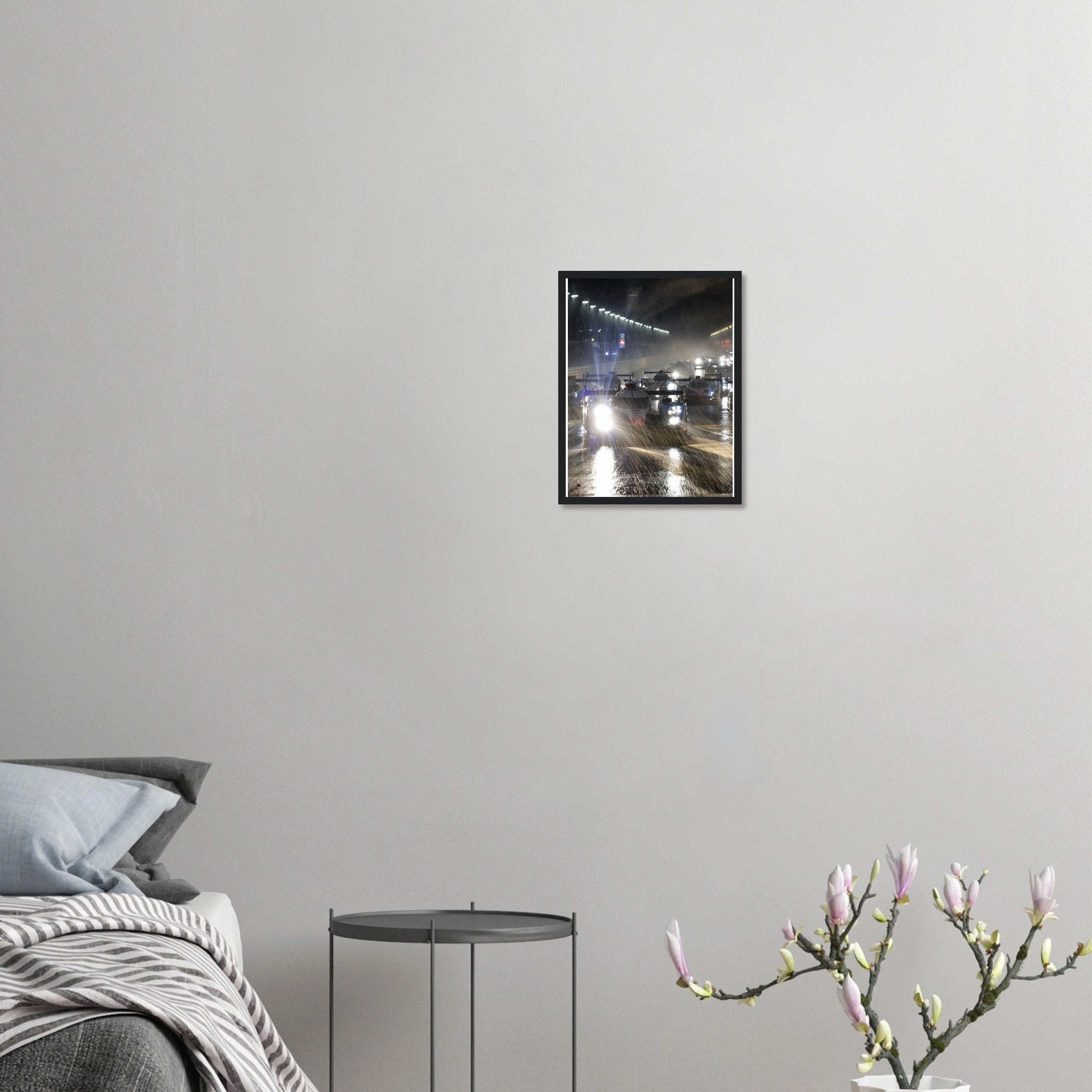 Le Mans Night Racing Framed Art Print — detail view | Wild Thread Co