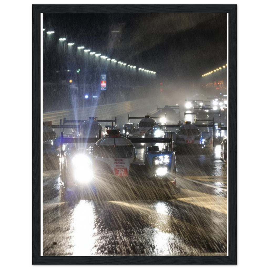 Le Mans Night Racing Framed Art Print — detail view | Wild Thread Co