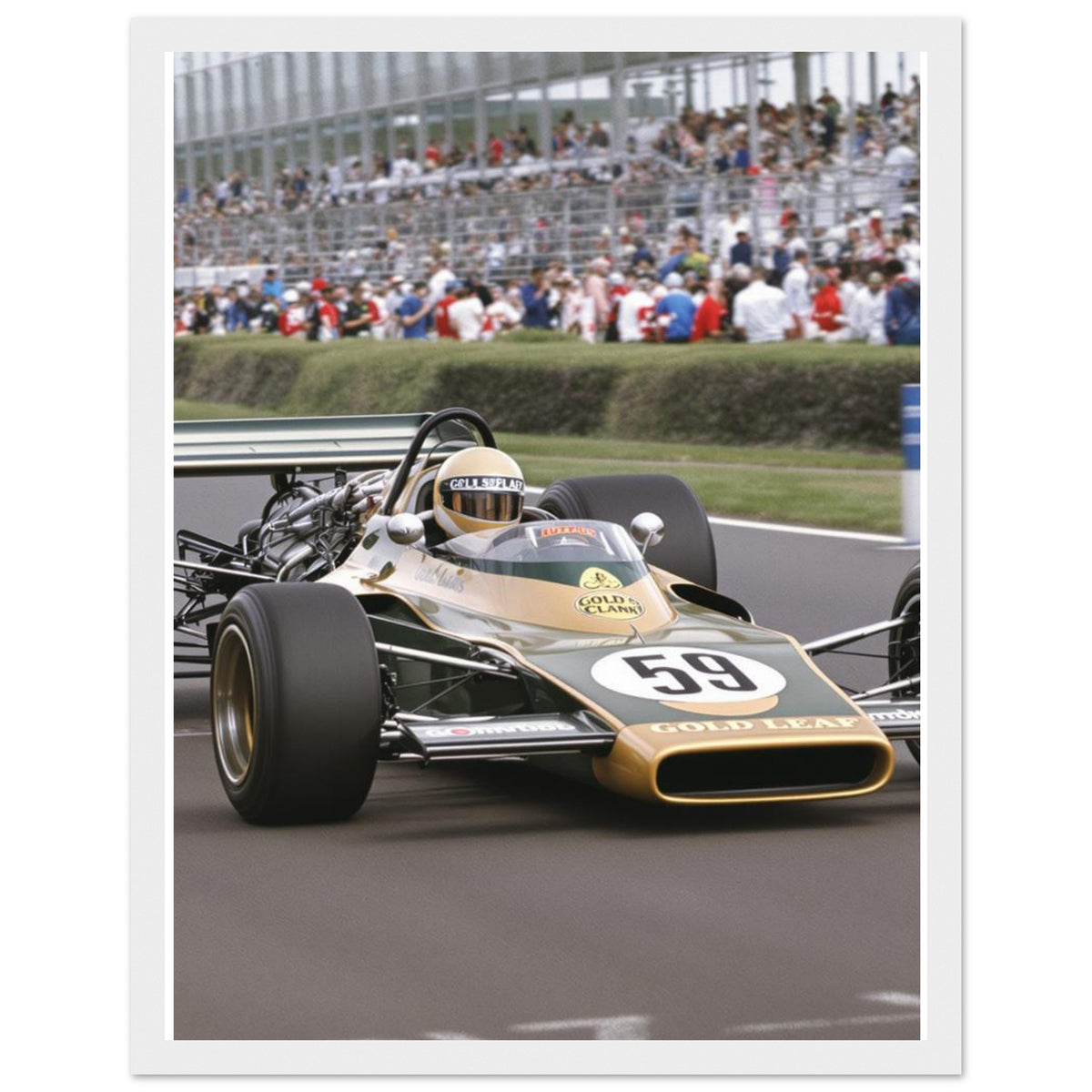 Silverstone Classic F1 Framed Art Print — detail view | Wild Thread Co