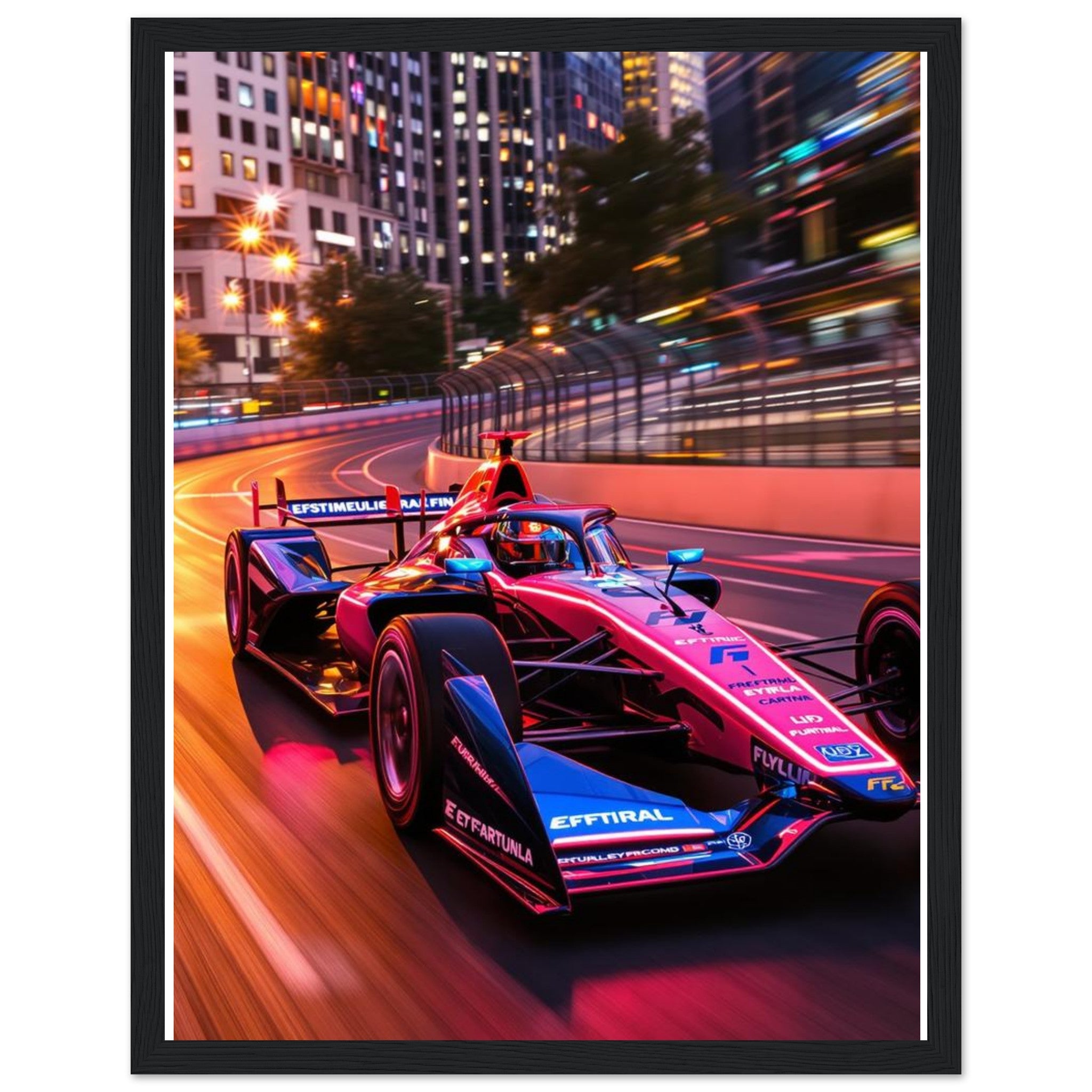 Formula E City Racing — Framed Art Print | Wild Thread Co UK