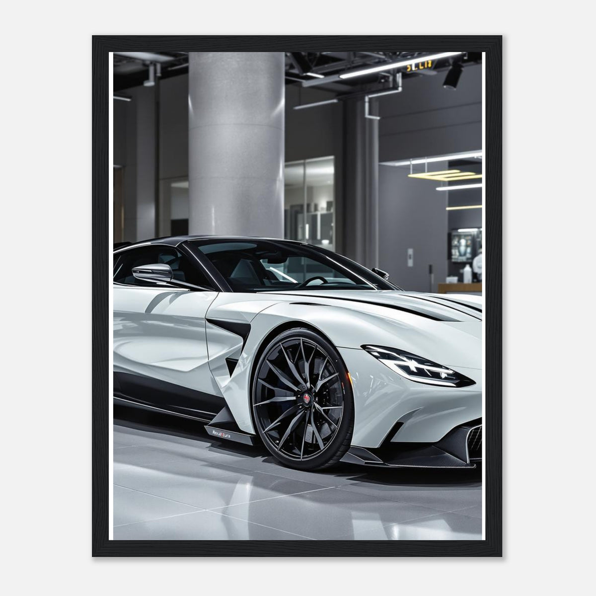 Aston Martin Valhalla Framed Art Print — detail view | Wild Thread Co