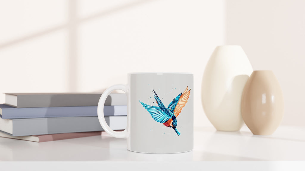 Kingfisher Electric Dive — Mug detail view | Wild Thread Co