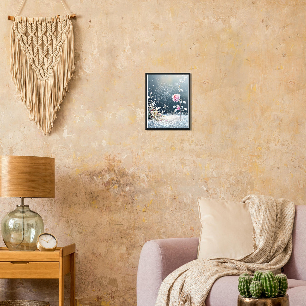 First Frost Garden Morning Rose Framed Print — Framed Art Print | Wild Thread Co