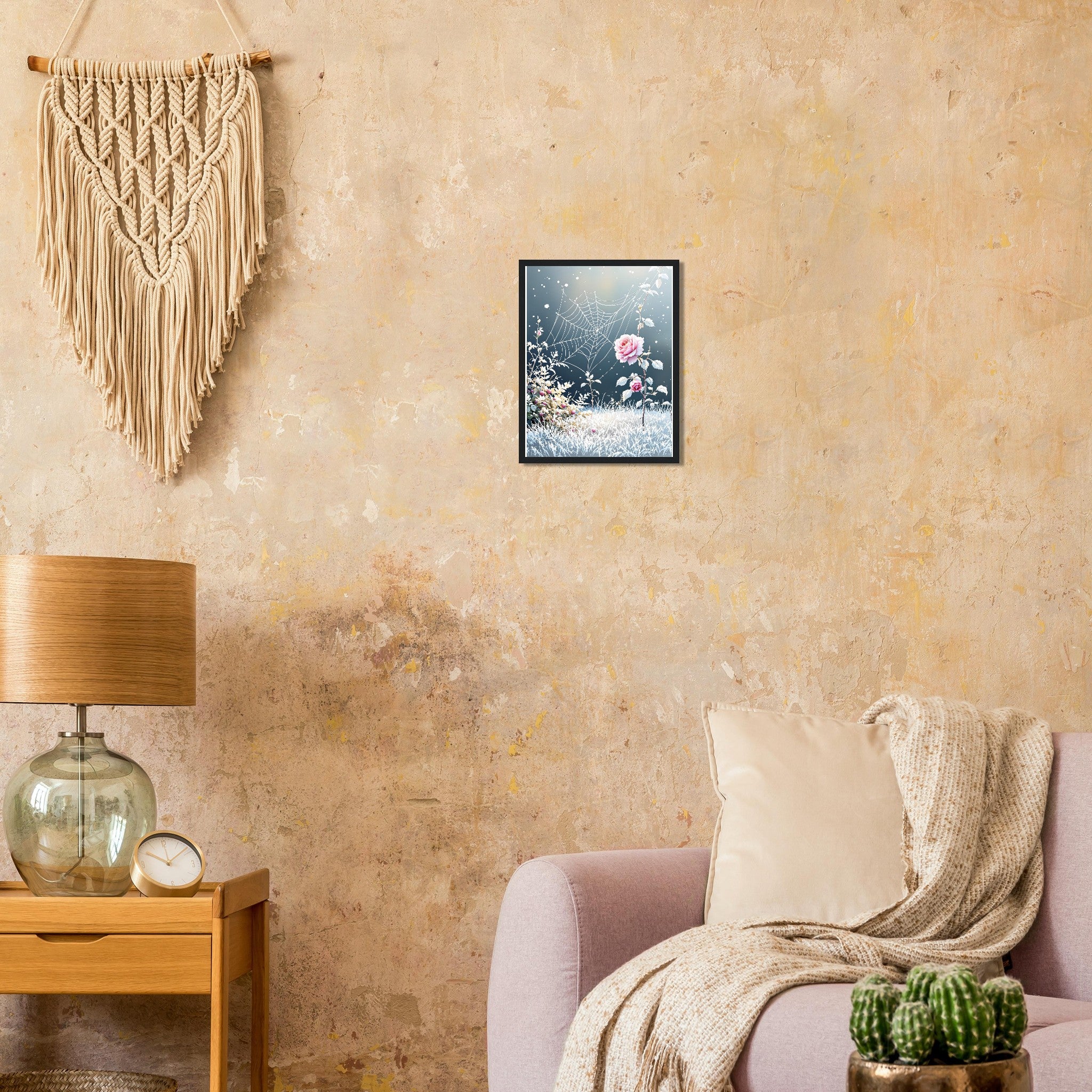 First Frost Garden Morning Rose Framed Print — Framed Art Print | Wild Thread Co