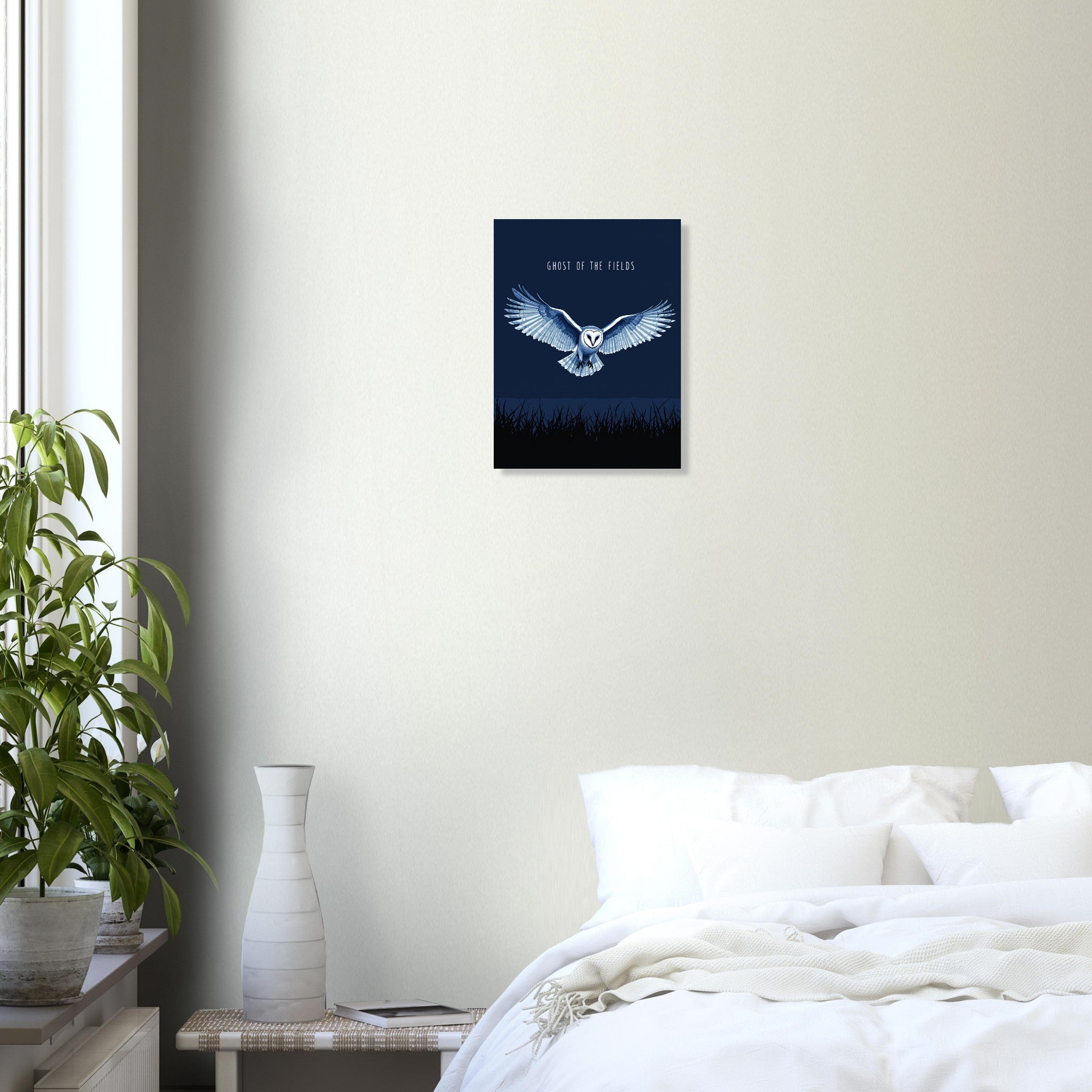 Barn Owl Gift UK Art Print Art Print — detail view | Wild Thread Co