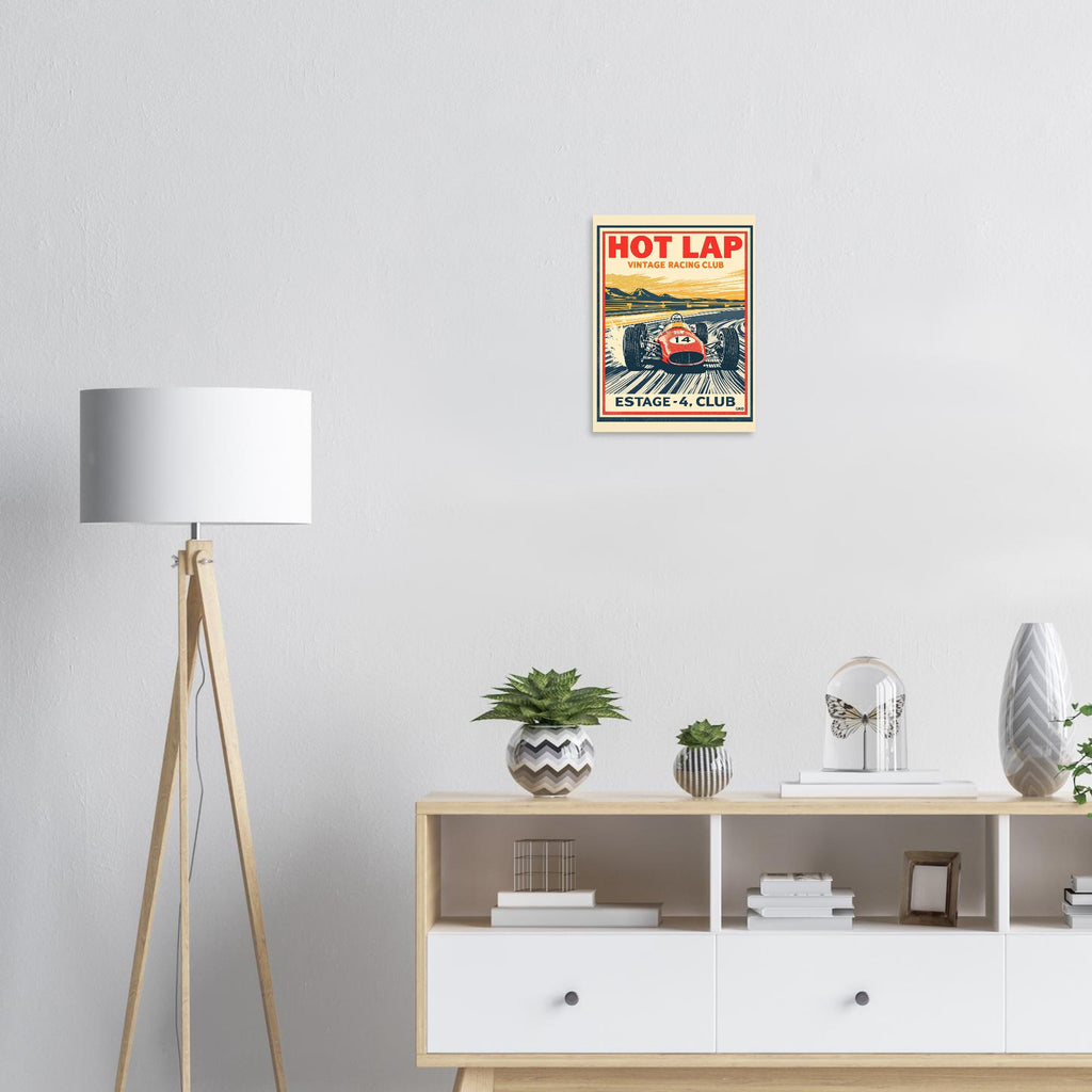 Hot Lap Vintage Travel Poster — Art Print | Wild Thread Co UK