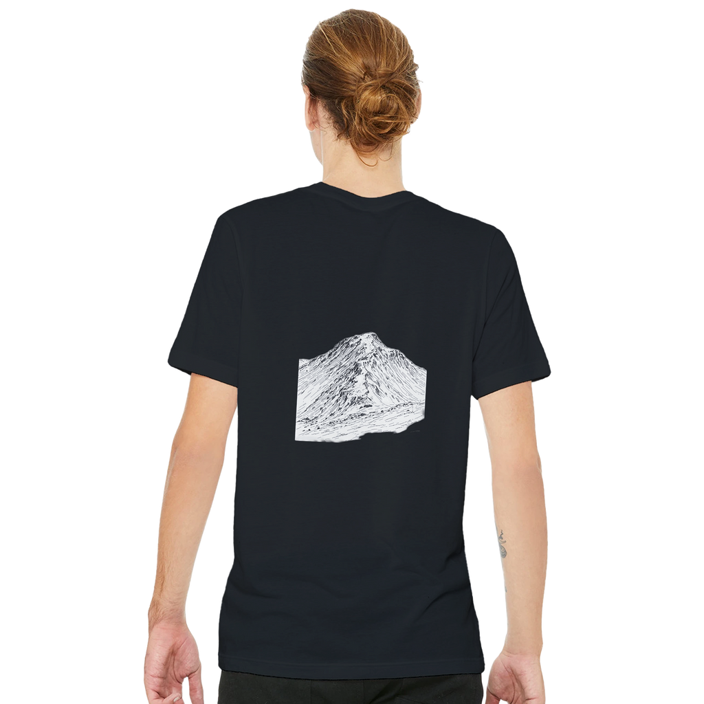 Wainwright Fells Map Notebook T-Shirt — detail view | Wild Thread Co