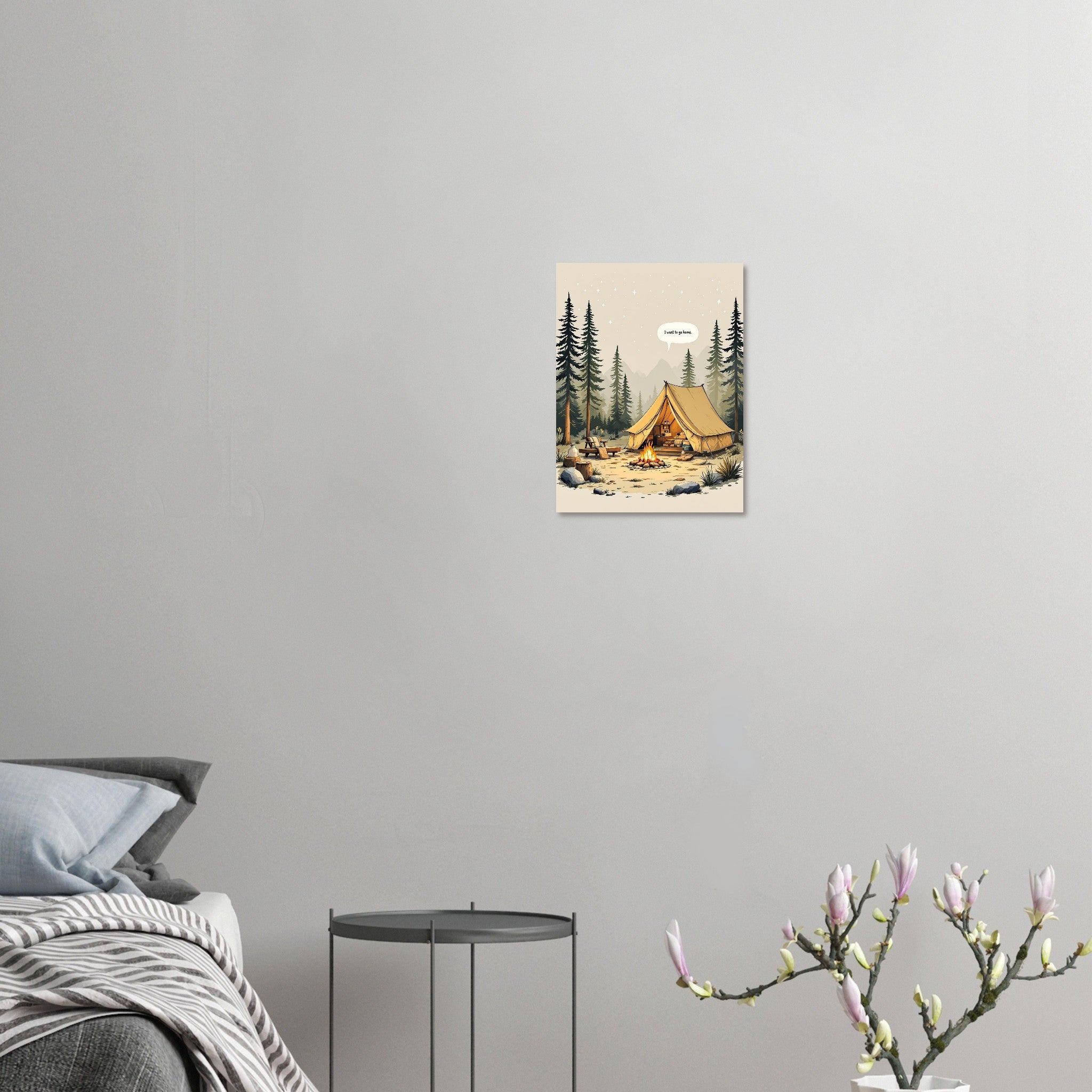 Funny Camping Art Print Poster Wall Art UK — Art Print | Wild Thread Co