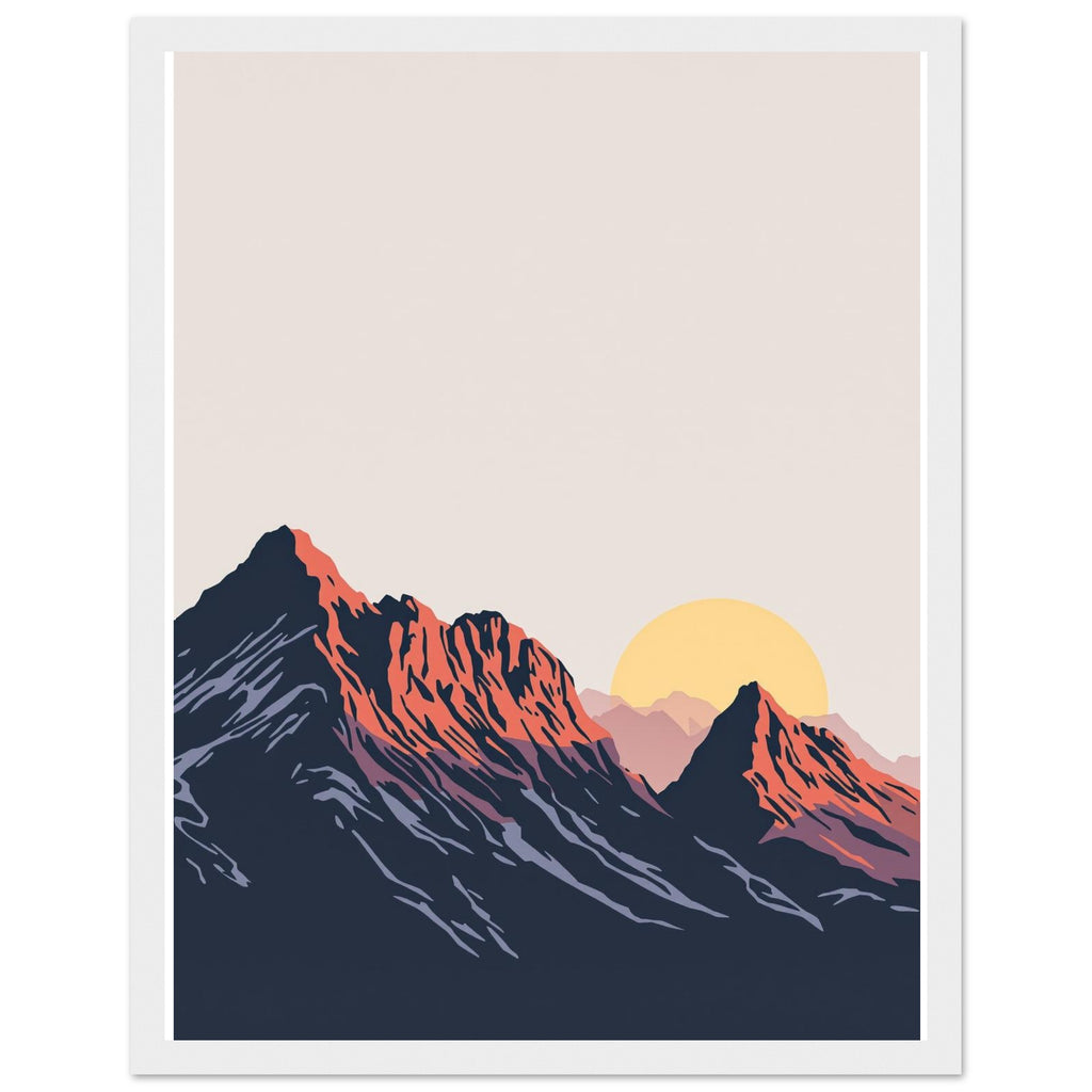Lakeland Pikes Silhouette Framed Art Print — detail view | Wild Thread Co