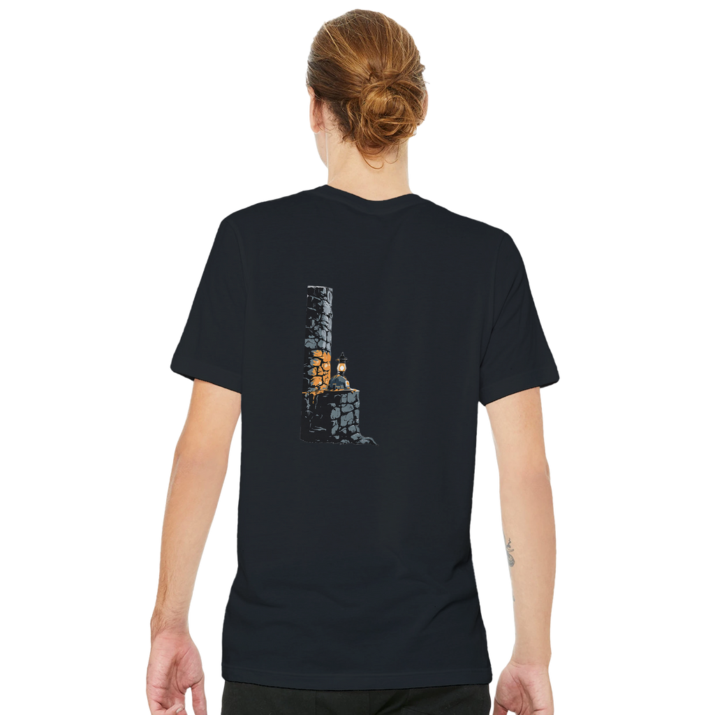 Coalfield Mining Heritage Lamp Helmet T-Shirt — detail view | Wild Thread Co