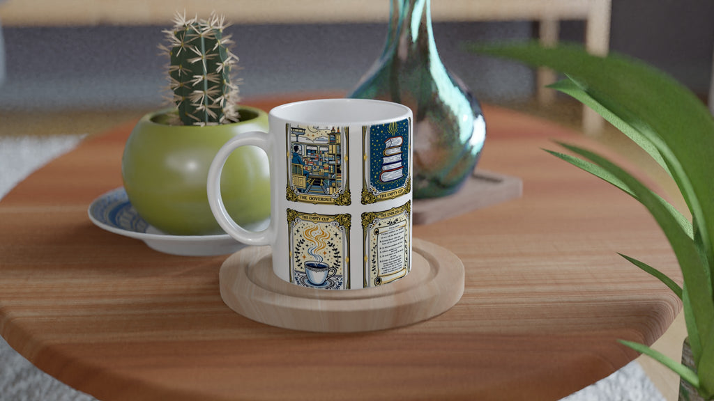 Dark Academia Tarot Card Mug — detail view | Wild Thread Co