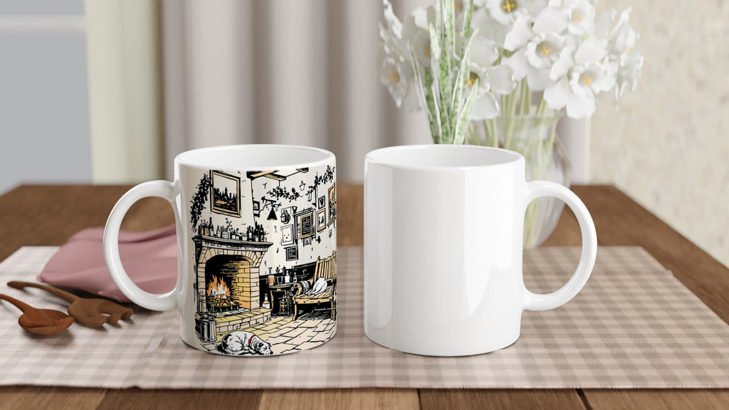 The Best Corner in England Country Pub Mug — detail view | Wild Thread Co