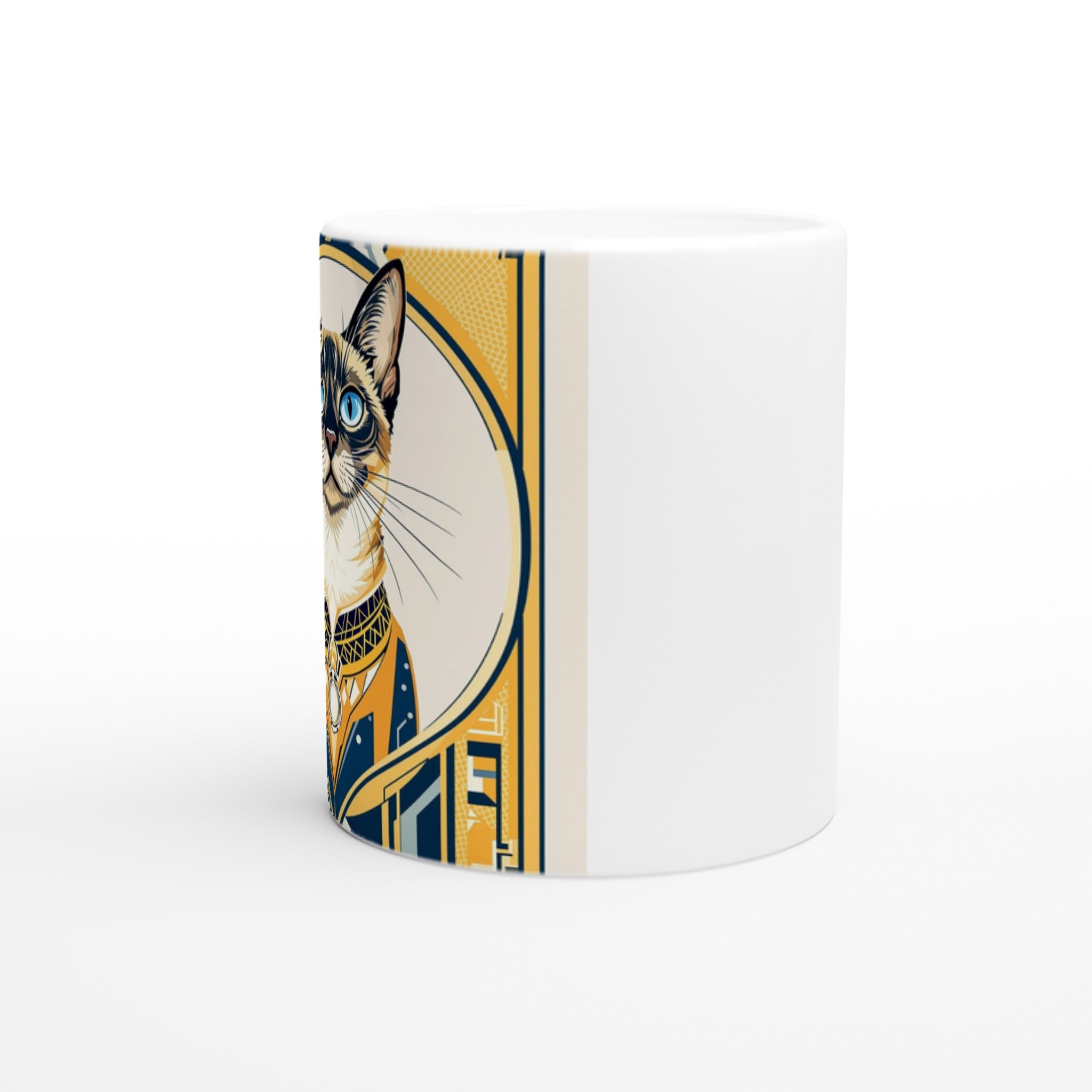 Siamese Cat Elegance Mug — detail view | Wild Thread Co