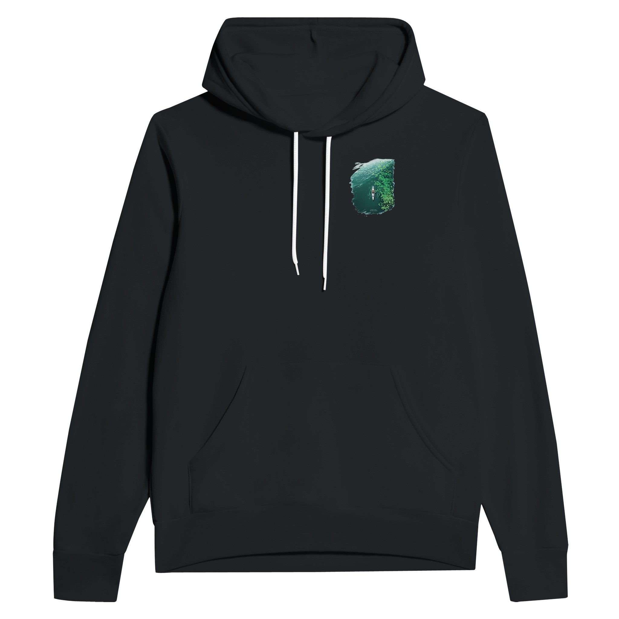 Sea Kayaking Aerial Hoodie — detail view | Wild Thread Co