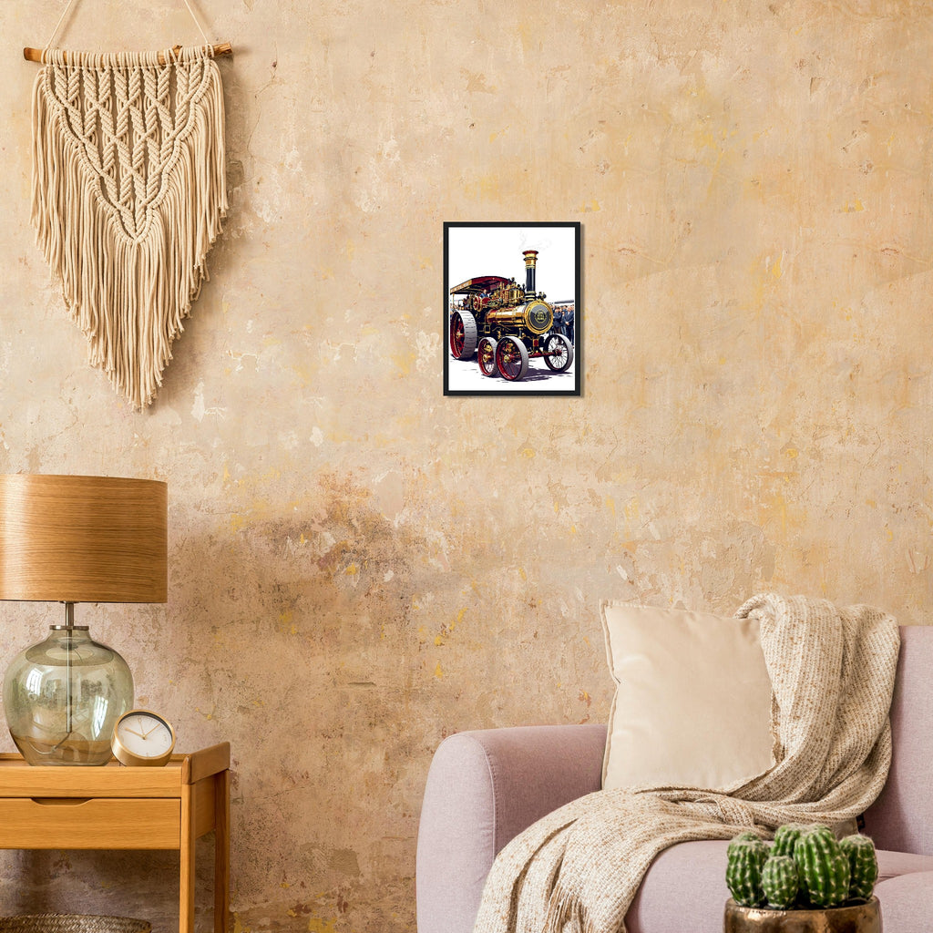 Steam Traction Engine Rally Framed Art Print — detail view | Wild Thread Co