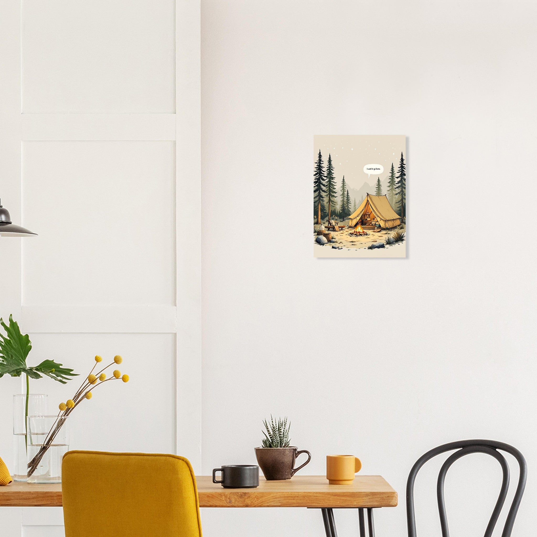 Funny Camping Art Print Poster Wall Art UK — Art Print | Wild Thread Co