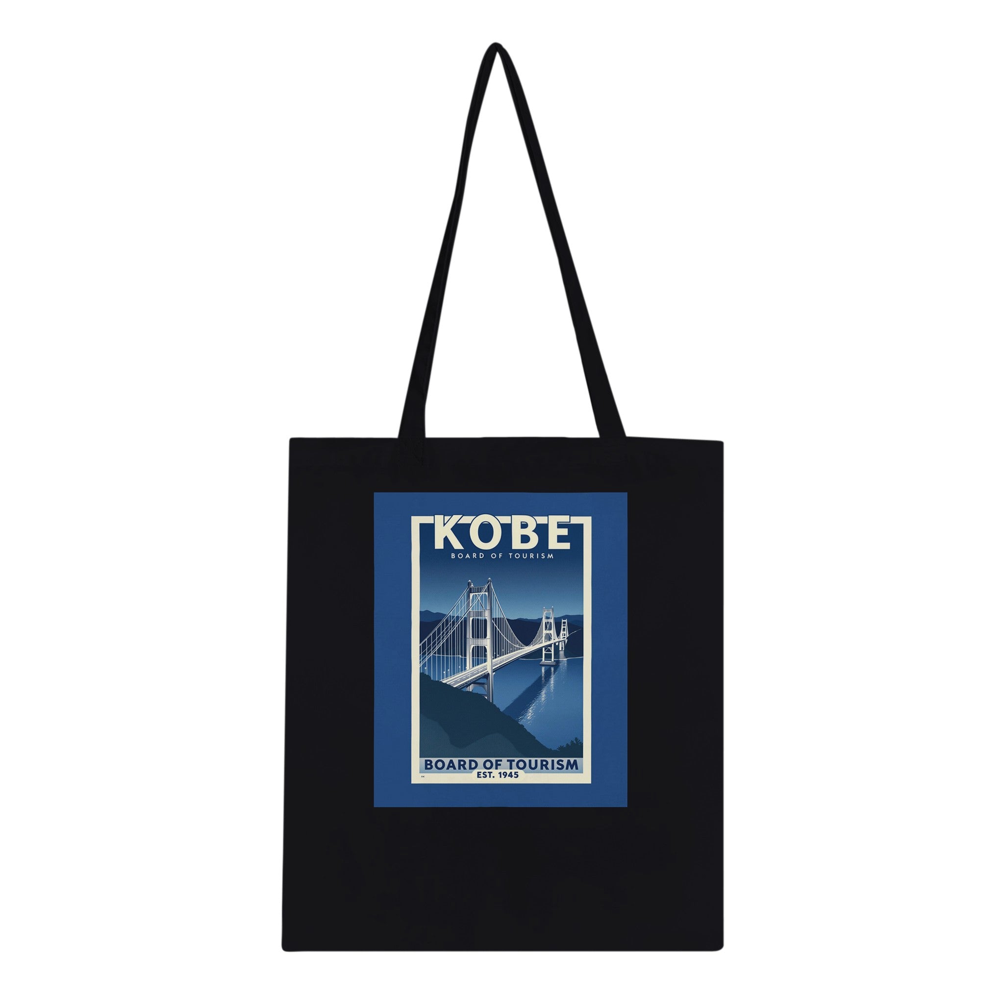 Kobe Vintage Travel Poster Tote Bag — detail view | Wild Thread Co