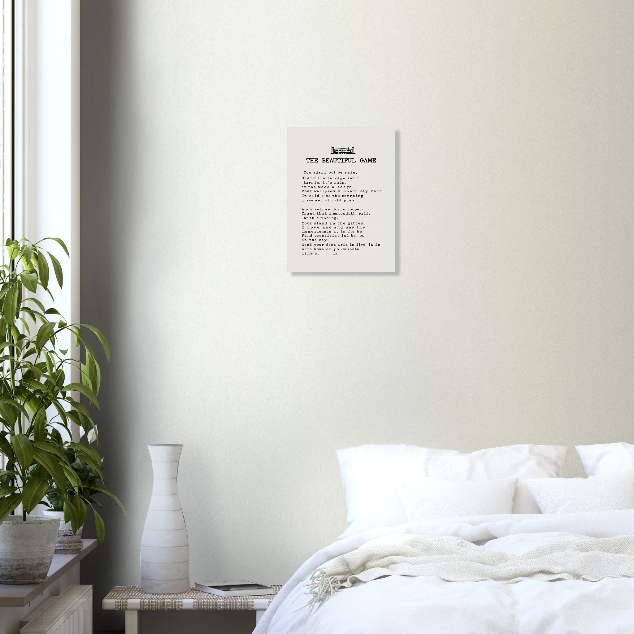 Retro British Football Terrace Poetry Art Print Art Print — detail view | Wild Thread Co